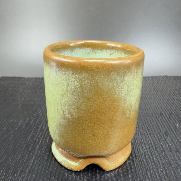 Frankoma Pottery Plainsman Toothpick Holder Bud Vase Prairie Green Marked VTG - Picture 9 of 9